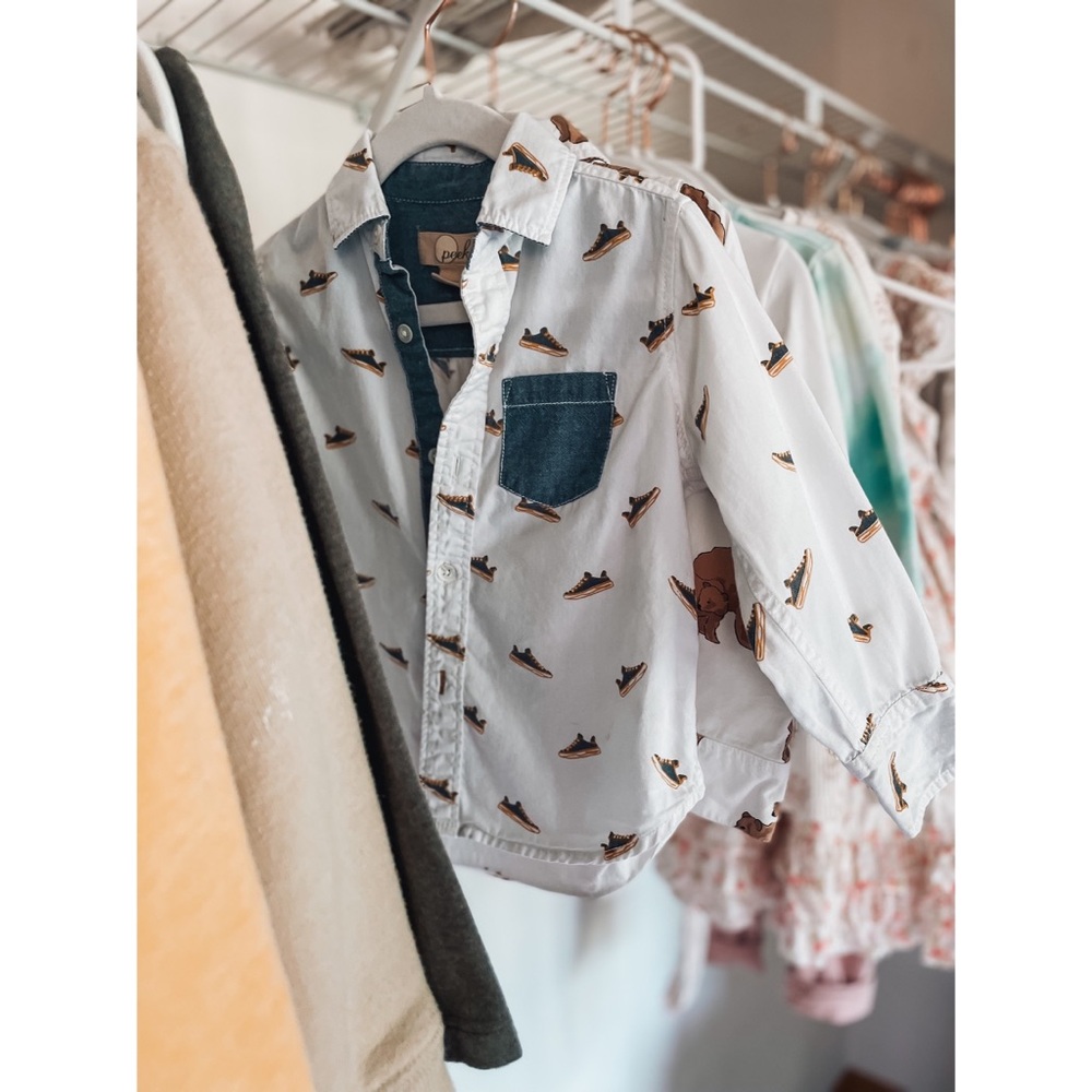 2T • Boys Sneaker Button Up Dress or Event Shirt